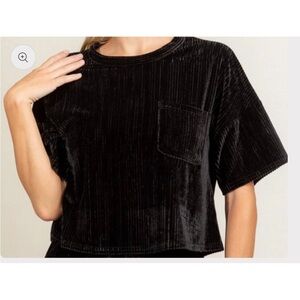 Velvet Black Oversized Tee